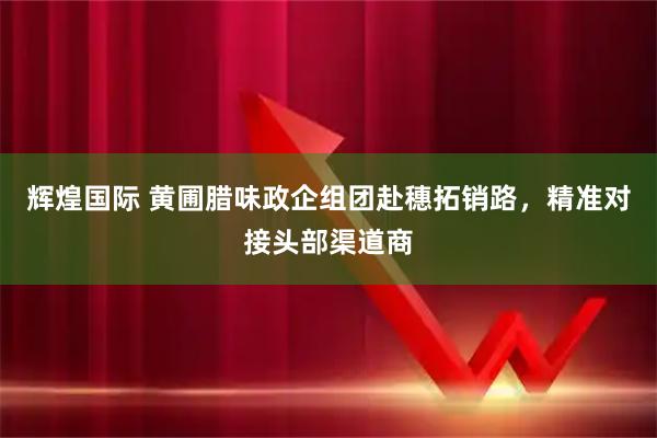 辉煌国际 黄圃腊味政企组团赴穗拓销路，精准对接头部渠道商